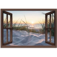 Artland Wandbild "Ostseestrand durchs Fenster" Meer Bilder 1 Stk. tlg. als Alubild, Outdoorbild, Leinwandbild, Wandaufkleber, versch. Größen von Artland