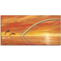 Artland Wandbild "Regenbogen über dem Meer", Wassertiere, (1 St.) von Artland