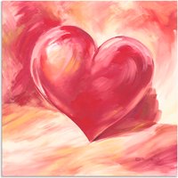 Artland Wandbild "Rosa/rotes Herz", Herzen, (1 St.) von Artland