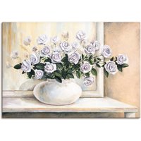 Artland Leinwandbild "Rosen auf Tisch II", Blumen, (1 St.) von Artland