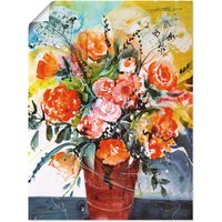Artland Poster "Rosen in brauner Vase", Blumen, (1 St.) von Artland