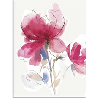 Artland Wandbild "Rosige Blüte I.", Blumenbilder, (1 St.), als Alubild, Leinwandbild, Wandaufkleber oder Poster in versch. Größen von Artland