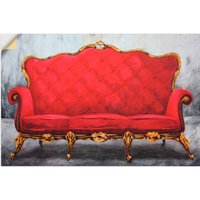 Artland Wandfolie "Rotes Sofa", Innenarchitektur, (1 St.) von Artland