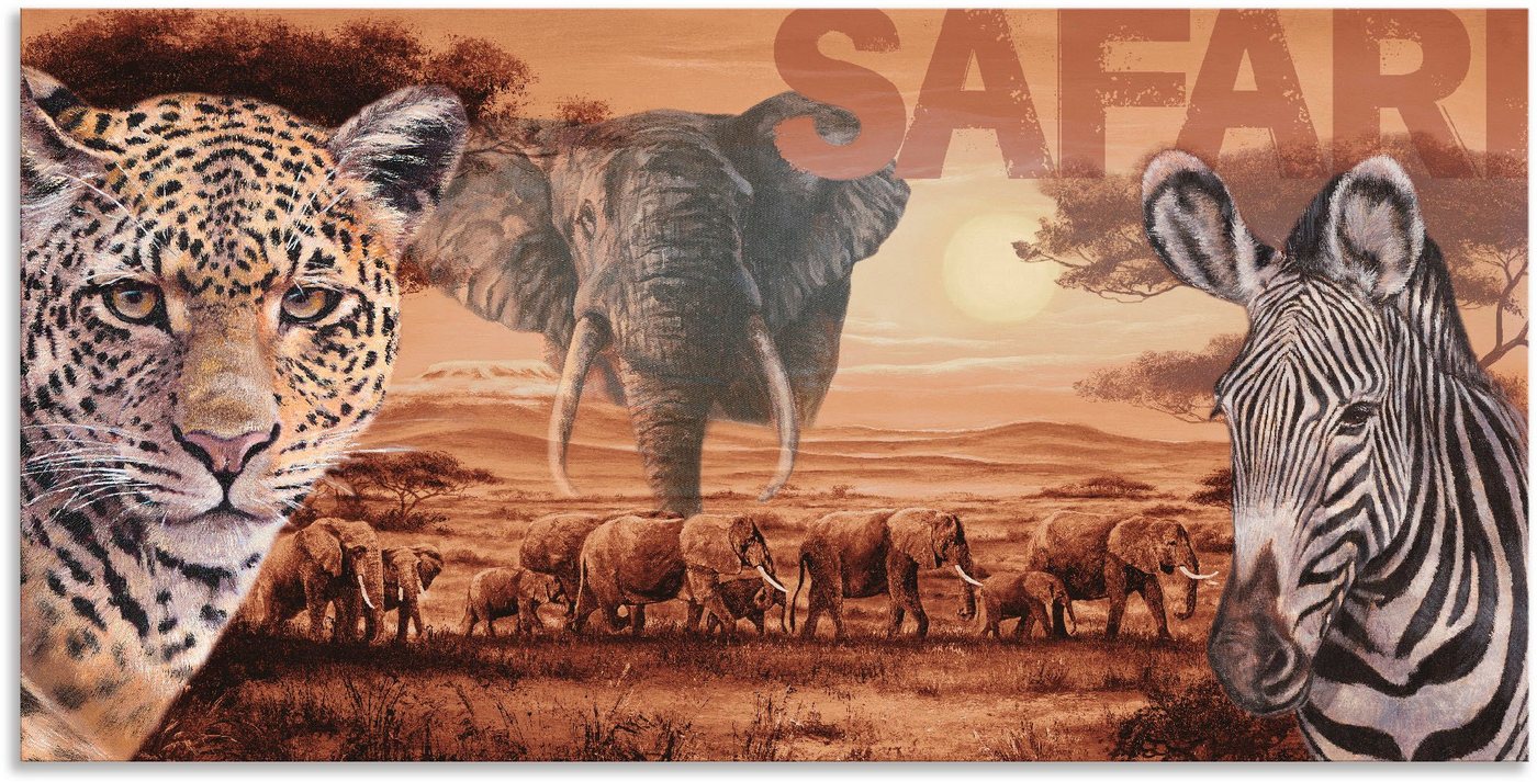 Artland Wandbild Safari, Wildtiere (1 St), als Alubild, Leinwandbild, Wandaufkleber oder Poster in versch. Größen von Artland