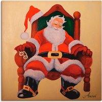 Artland Leinwandbild "Schlafender Weihnachtsmann", Weihnachten, (1 St.) von Artland