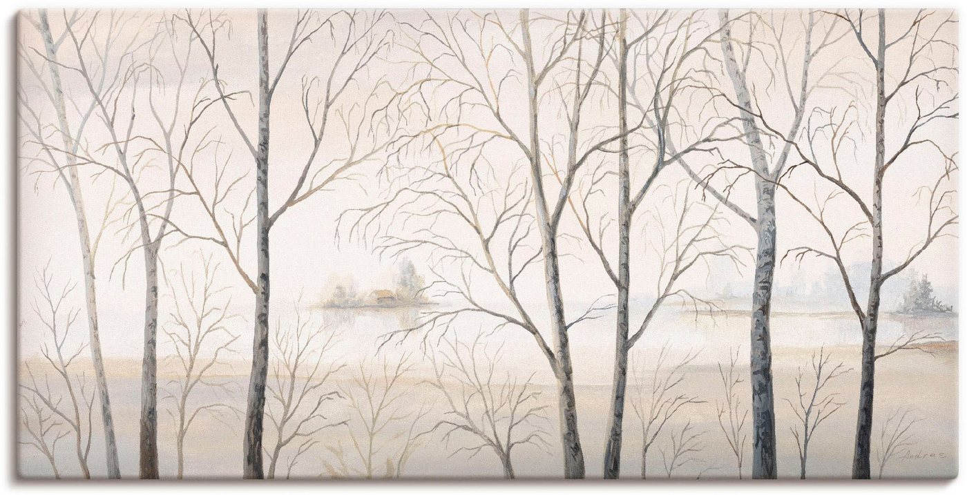 Artland Wandbild Seeufer am Wald I, Gewässer (1 St), als Alubild, Outdoorbild, Leinwandbild in verschied. Größen von Artland