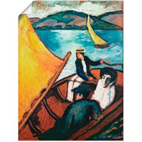 Artland Kunstdruck "Segelboot, Tegernsee", Gruppen & Familien, (1 St.), als Leinwandbild, Wandaufkleber oder Poster in versch. Größen von Artland