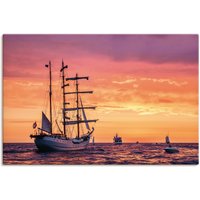 Artland Leinwandbild "Segelschiffe Hanse Sail in Rostock I", Boote & Schiffe, (1 St.), auf Keilrahmen gespannt von Artland