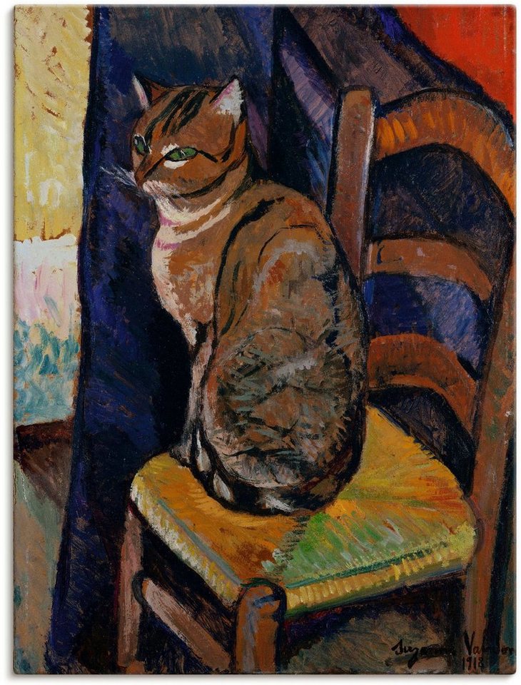 Artland Wandbild Skizze Stuhl sitzende Katze., Haustiere (1 St), als Leinwandbild, Poster, Wandaufkleber in verschied. Größen von Artland