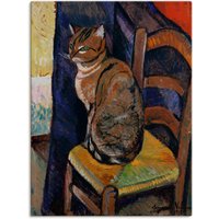 Artland Wandbild "Skizze Stuhl sitzende Katze.", Haustiere, (1 St.) von Artland