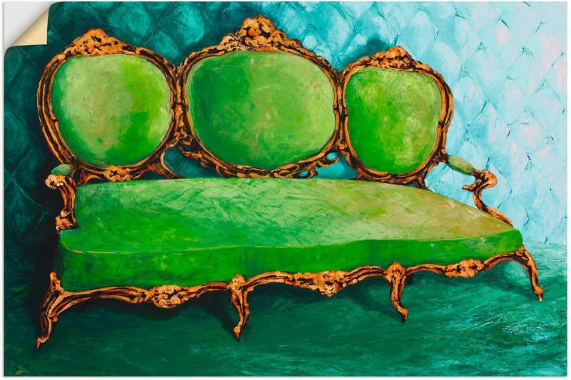 Artland Wandbild Sofa grün, Innenarchitektur (1 St), als Leinwandbild, Wandaufkleber in verschied. Größen von Artland