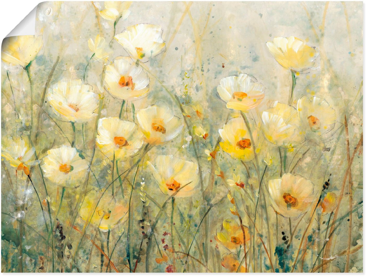 Artland Wandbild Sommer in voller Blüte I, Blumenwiese (1 St), als Alubild, Outdoorbild, Leinwandbild, Poster, Wandaufkleber von Artland