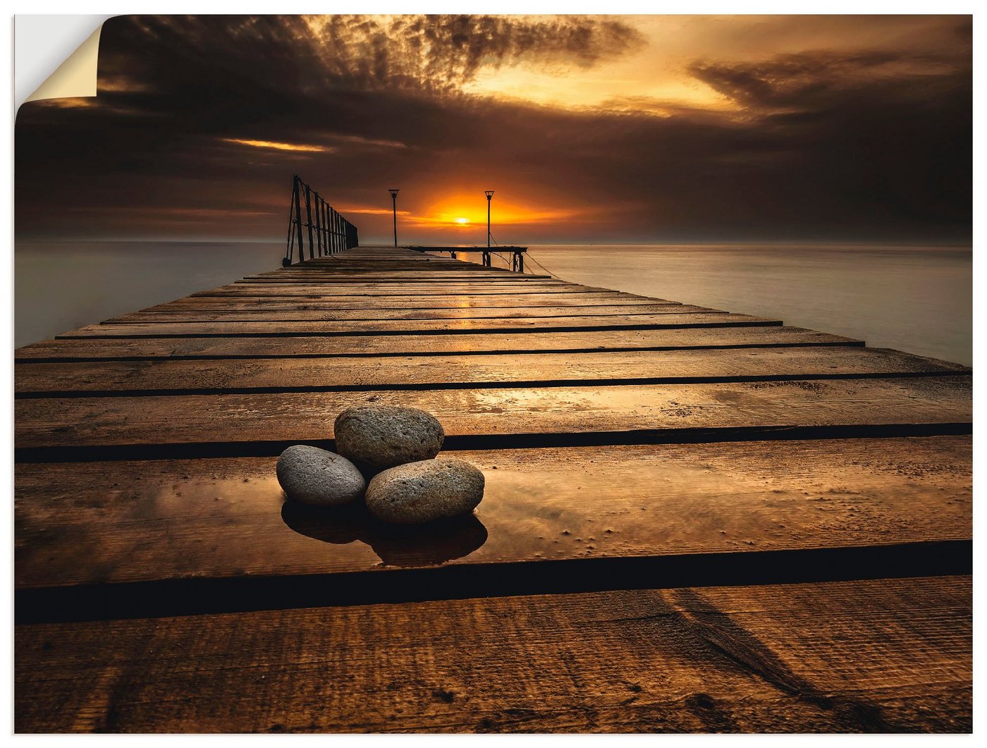 Artland Wandbild Sonnenaufgang am Schwarzen Meer, Sonnenaufgang & -untergang (1 St), als Leinwandbild, Poster, Wandaufkleber in verschied. Größen von Artland