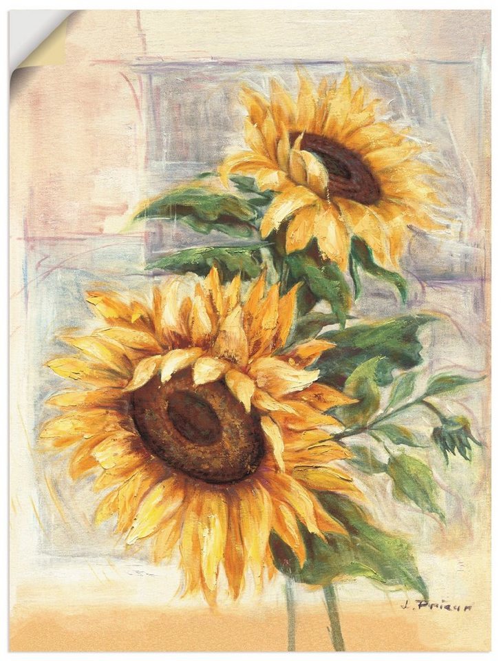 Artland Wandbild Sonnenblumen II, Blumen (1 St), als Alubild, Outdoorbild, Leinwandbild, Poster, Wandaufkleber von Artland