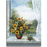 Artland Wandbild "Sonnenblumen am Fenster", Arrangements, (1 St.) von Artland