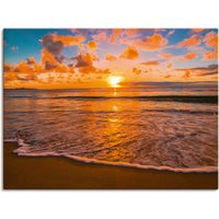 Artland Wandbild "Sonnenuntergang am Strand" Sonnenaufgang & -untergang 1 Stk. tlg. als Leinwandbild, Poster in verschied. Größen von Artland