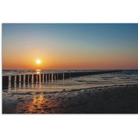 Artland Wandbild "Sonnenuntergang an Ostsee Insel Poel", Bilder vom Sonnenuntergang & -aufgang (1 Stück), in vielen Größen & Produktarten - Alubild / Outdoorbild, Leinwandbild, Poster, Wandaufkleber / Wandtattoo auch für Badezimmer geeignet von Artland