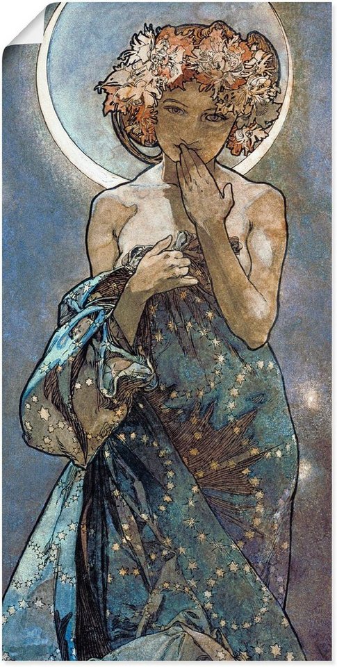 Artland Wandbild Sterne Der Mond 1902, Frau (1 St), als Alubild, Outdoorbild, Leinwandbild, Poster, Wandaufkleber von Artland