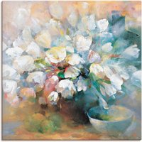 Artland Leinwandbild "Strahlend weiße Tulpen I", Blumen, (1 St.) von Artland