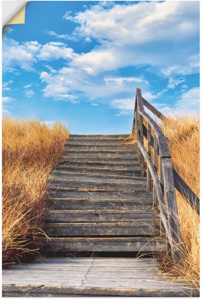 Artland Wandbild Treppe Bohlenweg Insel Amrum, Küstenbilder (1 St), als Poster, Wandaufkleber in verschied. Größen von Artland