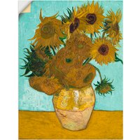 Artland Wandbild "Vase mit Sonnenblumen. 1888", Blumen, (1 St.) von Artland