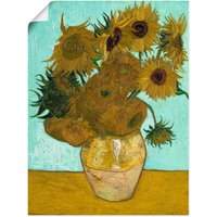 Artland Wandbild "Vase mit Sonnenblumen. 1888", Blumen, (1 St.) von Artland