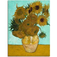 Artland Wandbild "Vase mit Sonnenblumen. 1888", Blumen, (1 St.) von Artland