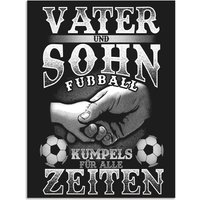 Artland Wandbild "Vater und Sohn Fußball Kumpels", Sprüche & Texte, (1 St.) von Artland