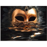 Artland Wandbild "Venezianische Maske mit Blattgold", Karneval, (1 St.) von Artland