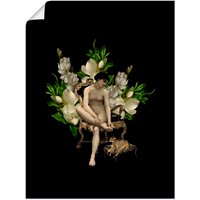 Artland Poster "Venus mit Katze und Magnolien", Gottes Bilder, (1 St.) von Artland