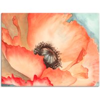 Artland Wandbild "Wasserfarben Mohn II", Blumen, (1 St.) von Artland