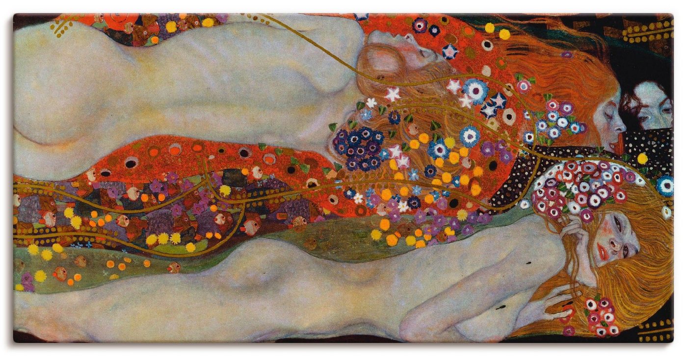 Artland Leinwandbild Wasserschlangen II (Die Freundinnen), Frau (1 St), auf Holzrahmen gespannt von Artland