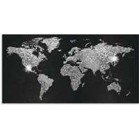 Artland Wandbild "Weltkarte Glitzer", Land- & Weltkarten, (1 St.) von Artland