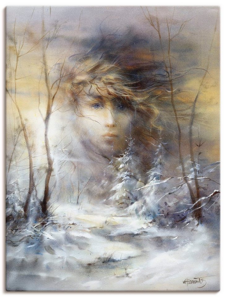 Artland Leinwandbild Winter, Frau (1 St), auf Keilrahmen gespannt von Artland