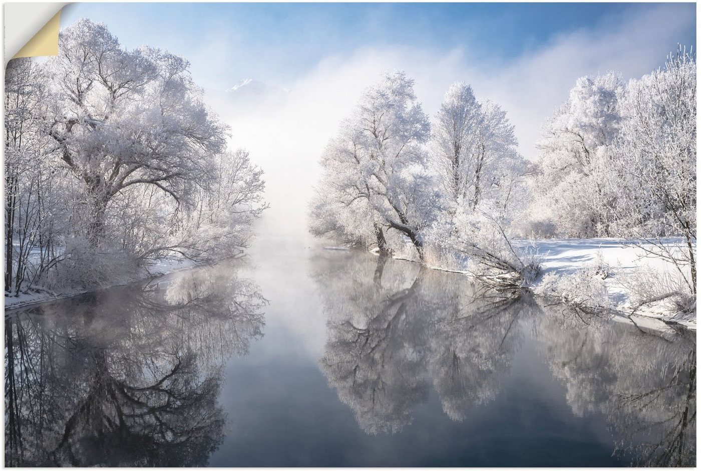Artland Wandbild Winter in Oberbayern, Seebilder (1 St), als Leinwandbild, Poster, Wandaufkleber in verschied. Größen von Artland