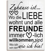 Artland Wandbild "Wo die Liebe wohnt", Sprüche & Texte, (1 St.) von Artland