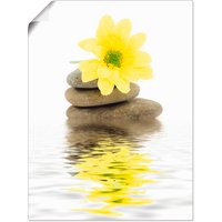 Artland Wandbild "Zen Spa Steine mit Blumen II", Zen, (1 St.) von Artland