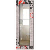 Artland Dekospiegel "Liebe ist...", gerahmter Ganzkörperspiegel, Wandspiegel, mit Motivrahmen, Landhaus von Artland