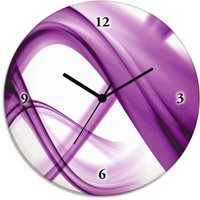 Artland Wanduhr "Abstrakte Komposition (violett)", wahlweise mit Quarz- oder Funkuhrwerk, lautlos ohne Tickgeräusche von Artland