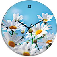 Artland Wanduhr "Blumen - Margeriten", wahlweise mit Quarz- oder Funkuhrwerk, lautlos ohne Tickgeräusche von Artland