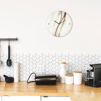 Artland Wanduhr "Braun Abstrakt" wahlweise mit Quarz- oder Funkuhrwerk, lautlos ohne Tickgeräusche von Artland