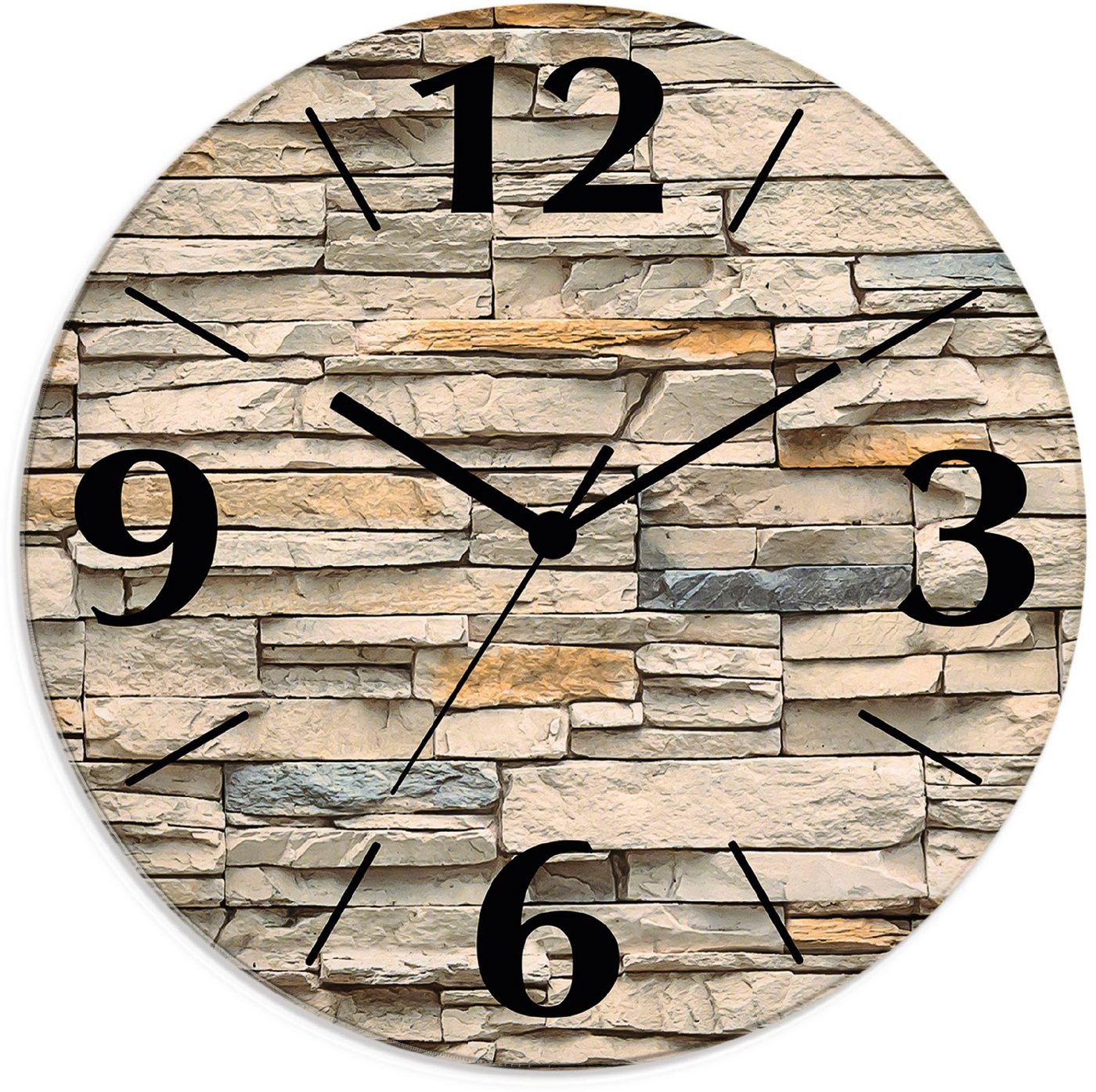 Artland Wanduhr Braune alte Ziegelmauer (wahlweise mit Quarz- oder Funkuhrwerk, lautlos ohne Tickgeräusche) von Artland