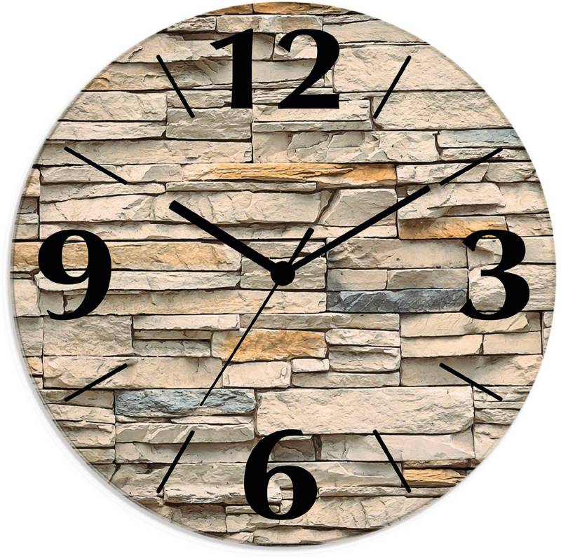 Artland Wanduhr Braune alte Ziegelmauer (wahlweise mit Quarz- oder Funkuhrwerk, lautlos ohne Tickgeräusche) von Artland