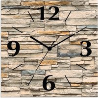 Artland Wanduhr "Braune alte Ziegelmauer" wahlweise mit Quarz- oder Funkuhrwerk, lautlos ohne Tickgeräusche von Artland