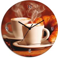 Artland Wanduhr "Dampfender Cappuccino und Croissant", wahlweise mit Quarz- oder Funkuhrwerk, lautlos ohne Tickgeräusche Artland Wanduhr "Dampfender Cappuccino und Croissant", wahlweise mit Quarz- oder Funkuhrwerk, lautlos ohne Tickgeräusche von Artland