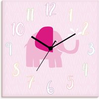 Artland Wanduhr "Elefant auf rosa" von Artland