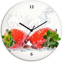 Artland Wanduhr "Erdbeeren mit Spritzwasser" von Artland