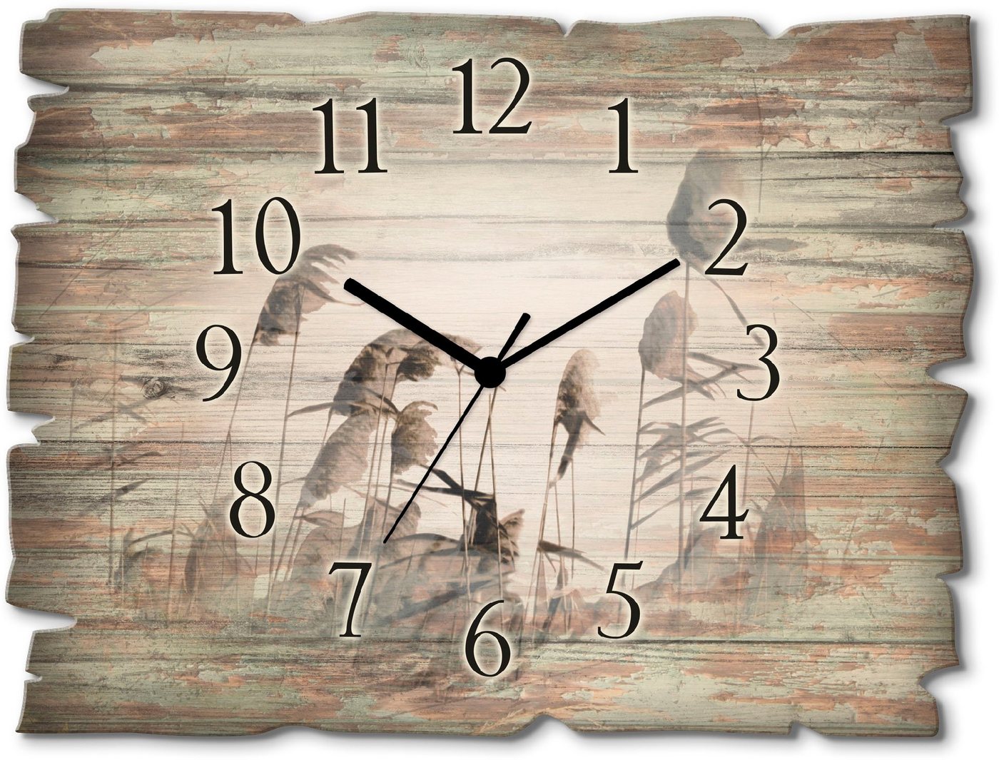 Artland Wanduhr Gräser (wahlweise mit Quarz- oder Funkuhrwerk, lautlos ohne Tickgeräusche) von Artland