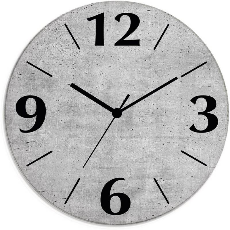 Artland Wanduhr Grauer Beton (wahlweise mit Quarz- oder Funkuhrwerk, lautlos ohne Tickgeräusche) von Artland