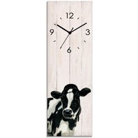 Artland Wanduhr "Kuh (in Holzoptik)", wahlweise mit Quarz- oder Funkuhrwerk, lautlos ohne Tickgeräusche von Artland